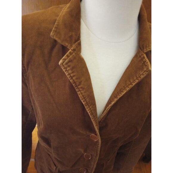J. Crew Women's Corduroy Blazer Sz S Brown Jacket Pockets Retro 70s Grunge - Picture 2 of 9
